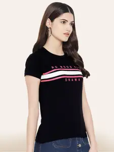 BAESD Typography Printed Cotton T-shirt