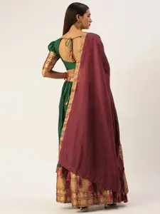 LOOKNBOOK ART Semi-Stitched Lehenga & Unstitched Blouse With Dupatta