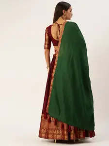 LOOKNBOOK ART Semi-Stitched Lehenga & Unstitched Blouse With Dupatta