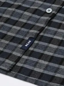 THE BEAR HOUSE Men Blue Slim Fit Opaque Checked Casual Shirt