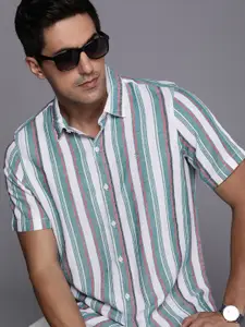 WROGN Slim Fit Striped Casual Shirt