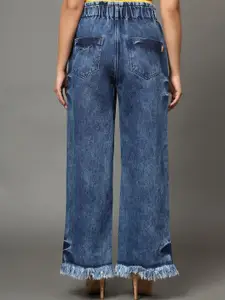 BAESD Women Jean Wide Leg High-Rise Light Fade Cotton Jeans