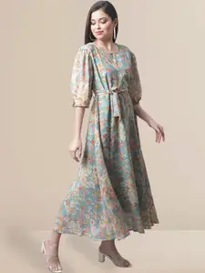 BAESD Floral Print Georgette Maxi Dress