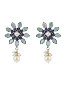 TEEJH Floral Shaped Drop Earrings