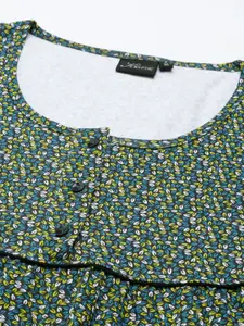 Kryptic Floral Printed Maxi Pure Cotton Nightdress