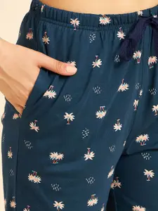 Sweet Dreams Women Typography Printed Pure Cotton Night Suit