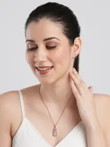 DressBerry Rose Gold-Plated Pendant & Chain