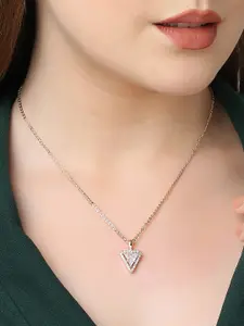 DressBerry Rose Gold-Plated Pendant & Chain