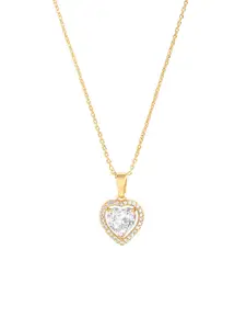 DressBerry Gold-Plated Heart Pendant & Chain