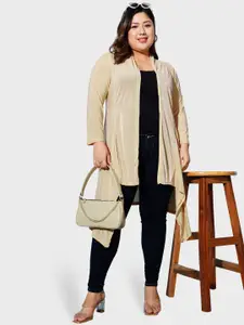 BUY NEW TREND Curvy Plus Size Asymmetric Hem Longline Shrug