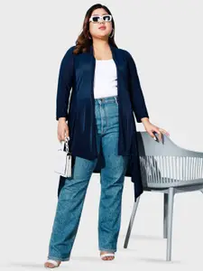 BUY NEW TREND Curvy Plus Size Asymmetric Hem Longline Shrug