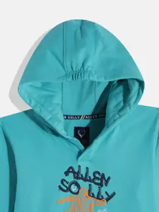 Allen Solly Junior Boys Typography & Graphic Print Hooded Sweatshirt