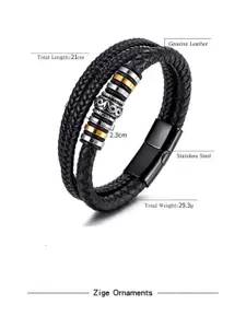 SALTY Men Leather Multistrand Bracelet