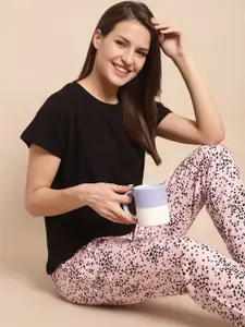 Boston Club Women Printed Night suit