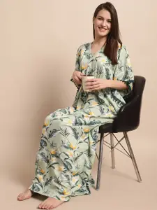 Boston Club Tropical Printed Maxi Kaftan Nightdress