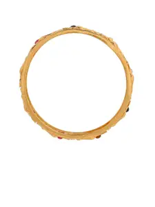 Voylla Gold-Plated & Stone-Studded Bangle