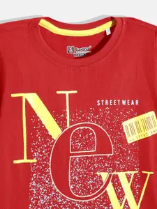 Eteenz Boys Premium Cotton Abstract & Typography Printed T-shirt