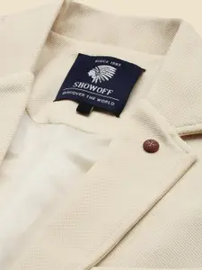 SHOWOFF Slim-Fit Single Breasted Cotton Blazer