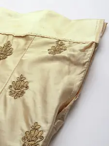 MANVAA Embroidered Thread Work Semi-Stitched Lehenga & Unstitched Blouse With Dupatta