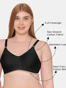 Souminie Pack Of 3 Seamless Non-Wired Half Coverage Cotton All Day Comfort Bra