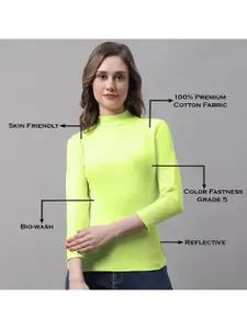 FBAR Pack Of 2 High Neck Fitted Cotton Tops