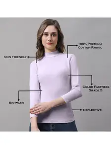 FBAR Pack Of 2 High Neck Knitted Cotton Fitted Tops