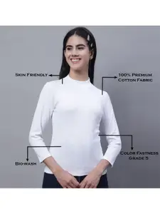 FBAR Pack of 2 High Neck Cotton Fitted Tops