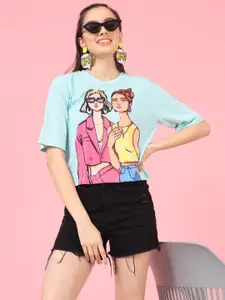 BAESD Graphic Print Boxy Top