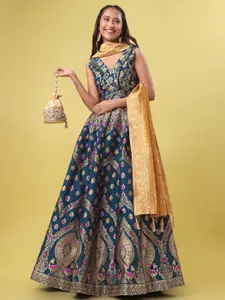 PURVAJA Ready to Wear Lehenga & Unstitched Blouse With Dupatta