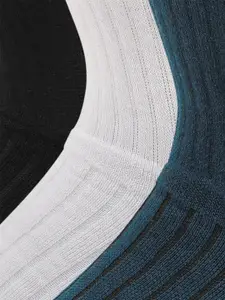 Supersox Men Pack Of 3 Calf-Length Compression Cotton Cushion Socks