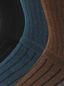 Supersox Men Pack Of 3 Calf Length Cotton Compression Cushion Socks