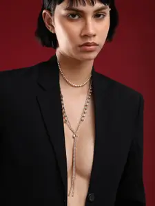 SOHI Gold-Plated Layered Necklace