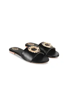 Shoetopia Women Embellished Open Toe Flats