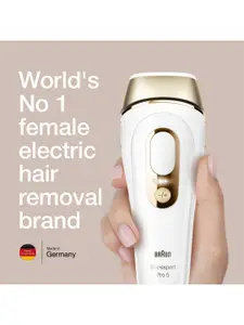 Braun Silk Expert Pro 5 PL5147 IPL Permanent Laser Hair Removal Epilator - White