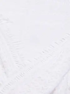 SHOWOFF Self Design Sleeveless Longline Water Fall Shrug