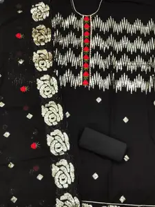 KALINI Floral Embroidered Sequinned Unstitched Dress Material