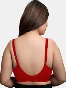 MAROON All Day Comfort Non Padded Medium Coverage Cotton Everyday Bra