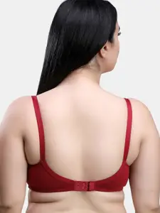 MAROON All Day Comfort Non Padded Medium Coverage Cotton Everyday Bra