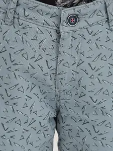 Crimsoune Club Boys Printed Slim Fit Pure Cotton Chino Shorts