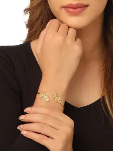 NVR Women Gold-Plated Cuff Bracelet