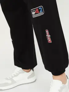 max Men Typography Printed Casual Trousers