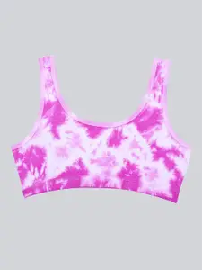 DChica Dyed Full Coverage All Day Comfort Non-Padded Cotton Workout Bra