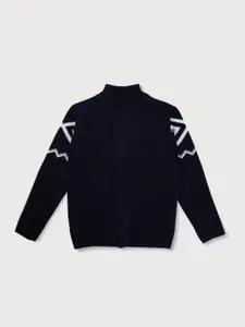 Gini and Jony Boys Geometric Printed Cardigan