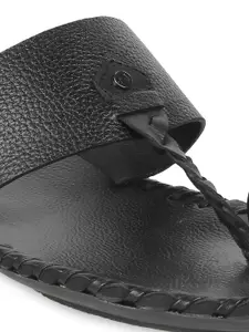 Mochi Men Textured Leather Comfort Sandals