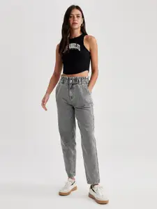 DeFacto Typography Printed Cotton Crop Top