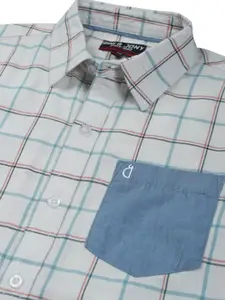 Gini and Jony Boys Checked Opaque Cotton Casual Shirt