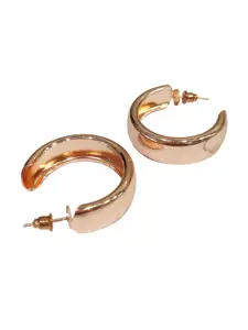 FEMMIBELLA Set Of 9 Rose Gold-Plated Hoop & Stud Earrings