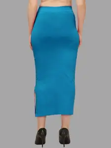 HERE&NOW Blue Cotton Saree Shapewear