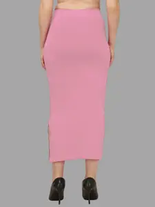 HERE&NOW Pink Cotton Saree Shapewear