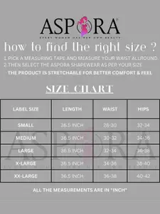 ASPORA Breathable Non-allergic Saree Shapewear With Side Slit
